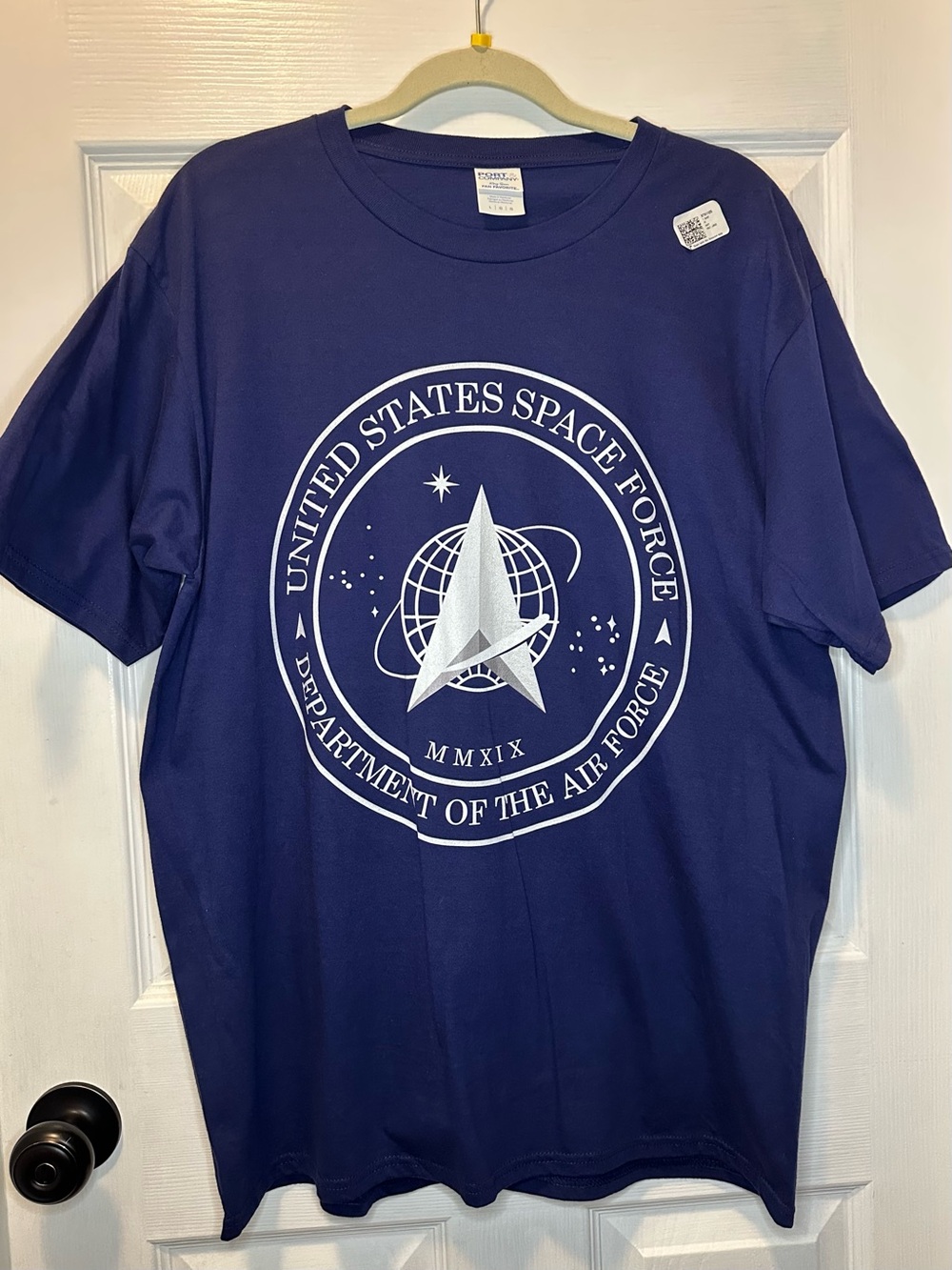 United States Space Force (USSF) 2020 MMXX T-Shirt Navy Blue Men’s Size Large